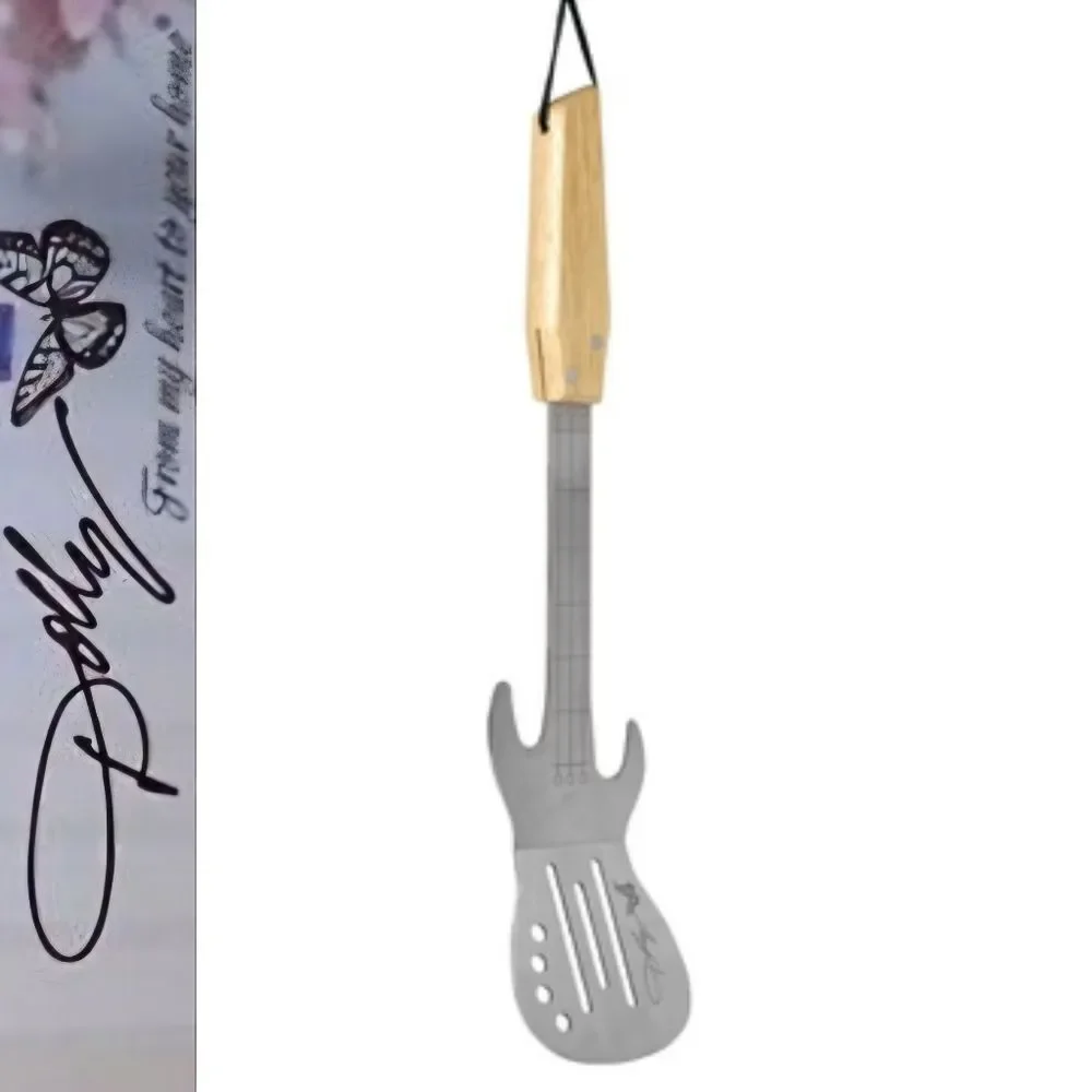 Dolly Parton Guitar Shaped‎ Spatula w/Wooden Handle